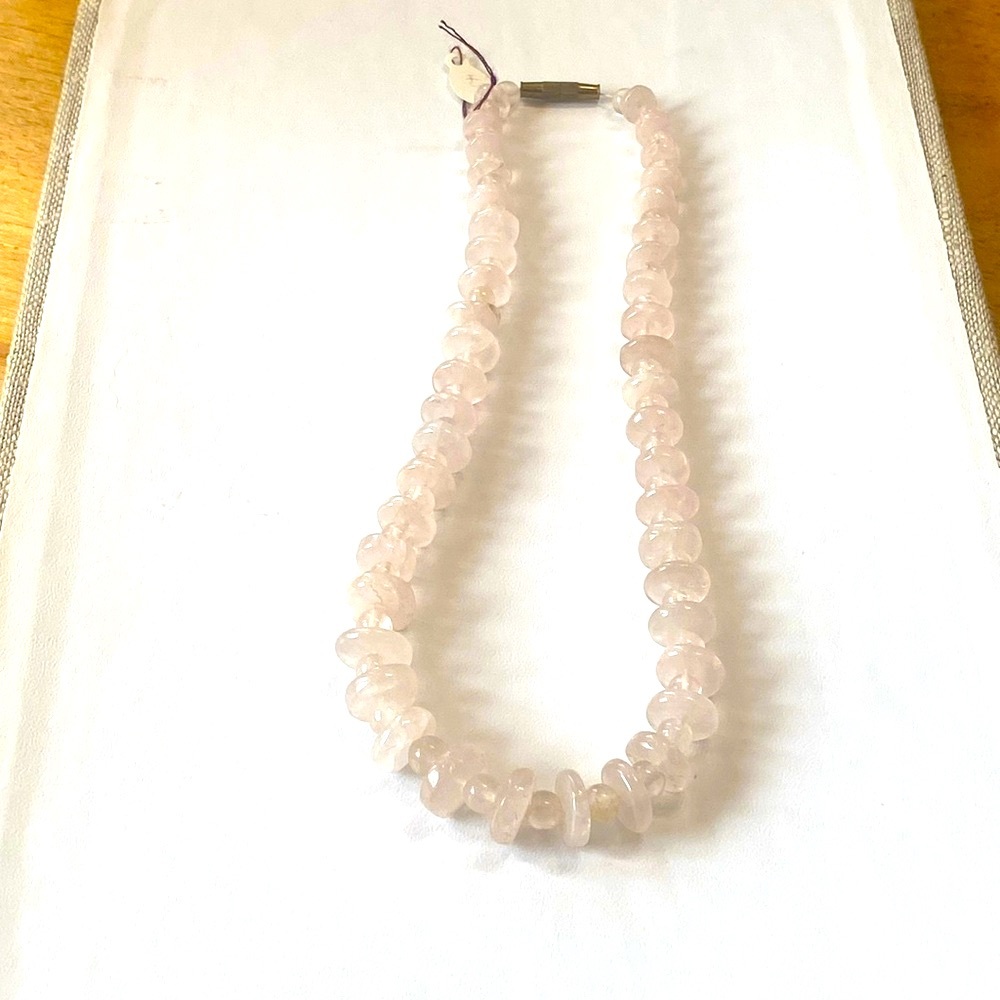 Rosa Quartz faceted necklace Genuine🌺